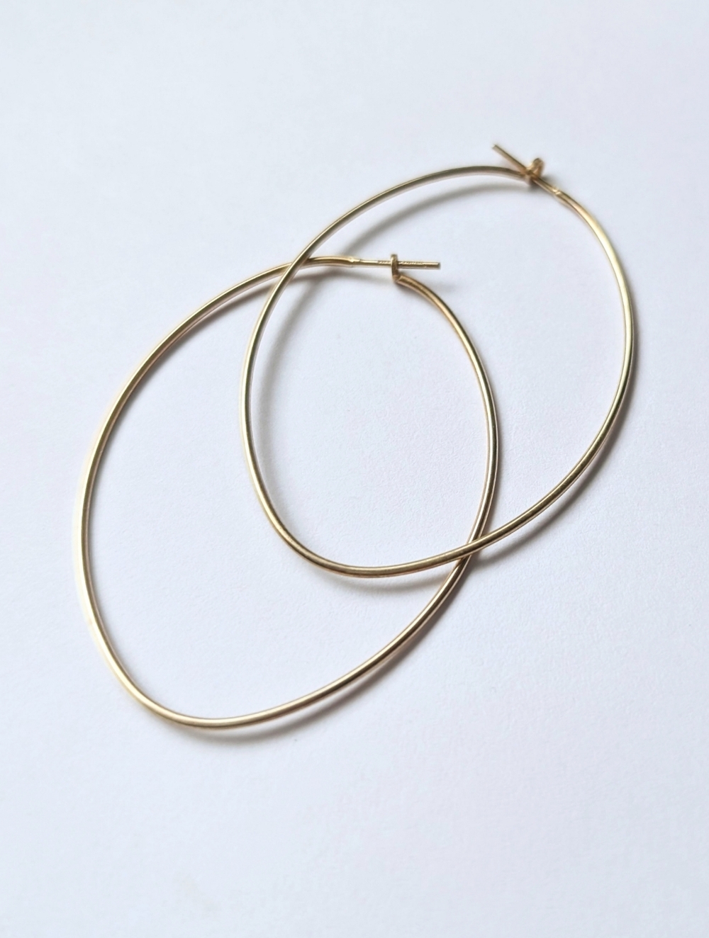 Vintage Dyadema earrings large hoops Gold over sterling silver 925 Italy